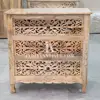 CARVED DRAWER CABINET - INDIAN SOLID WOOD FURNITURE - INDIAN MANGO WOOD FURNITURE - INDIAN CARVED FURNITURE