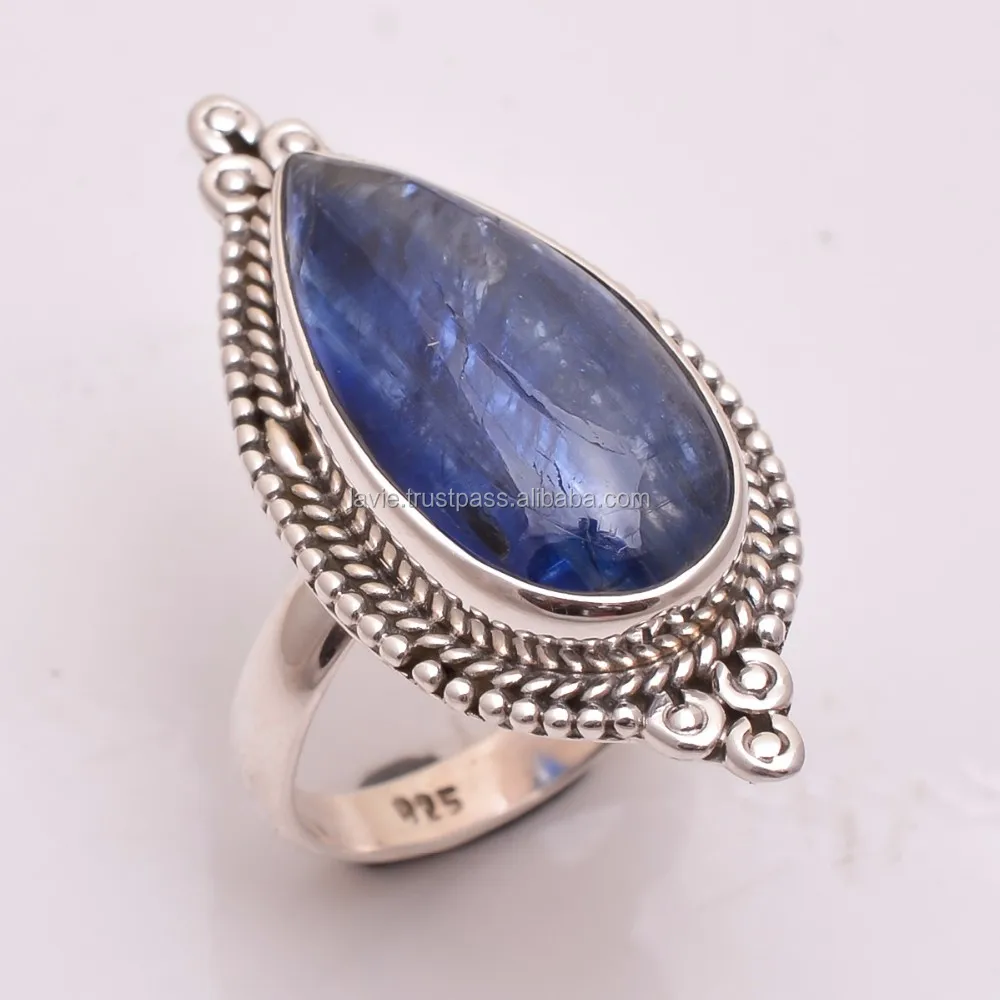 Natural Kyanite Rings Wedding Special 925 Sterling Silver Rings Indian