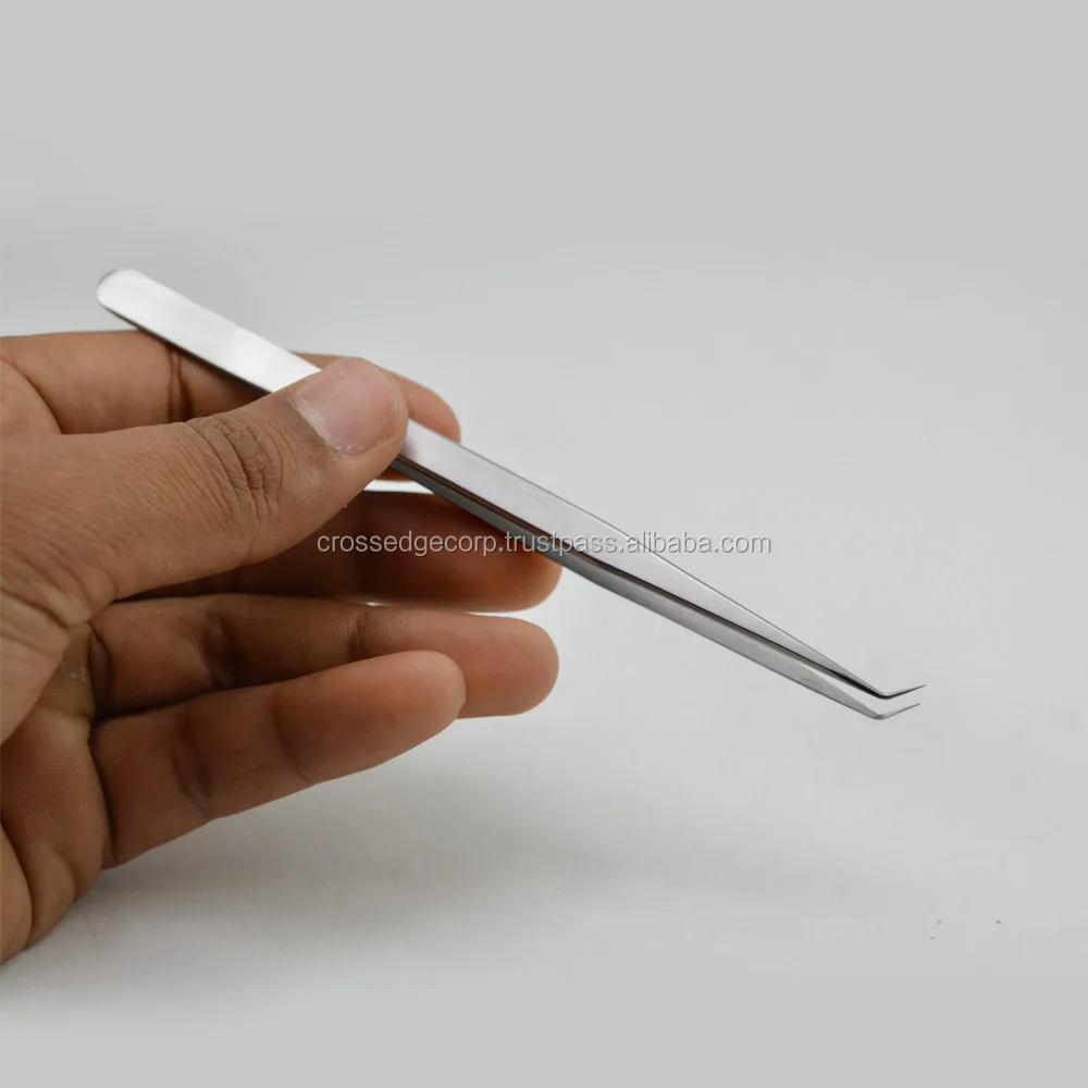 Straight Sssa 45 Degree Angle Curved Tip Eyelash Extension Tweezer