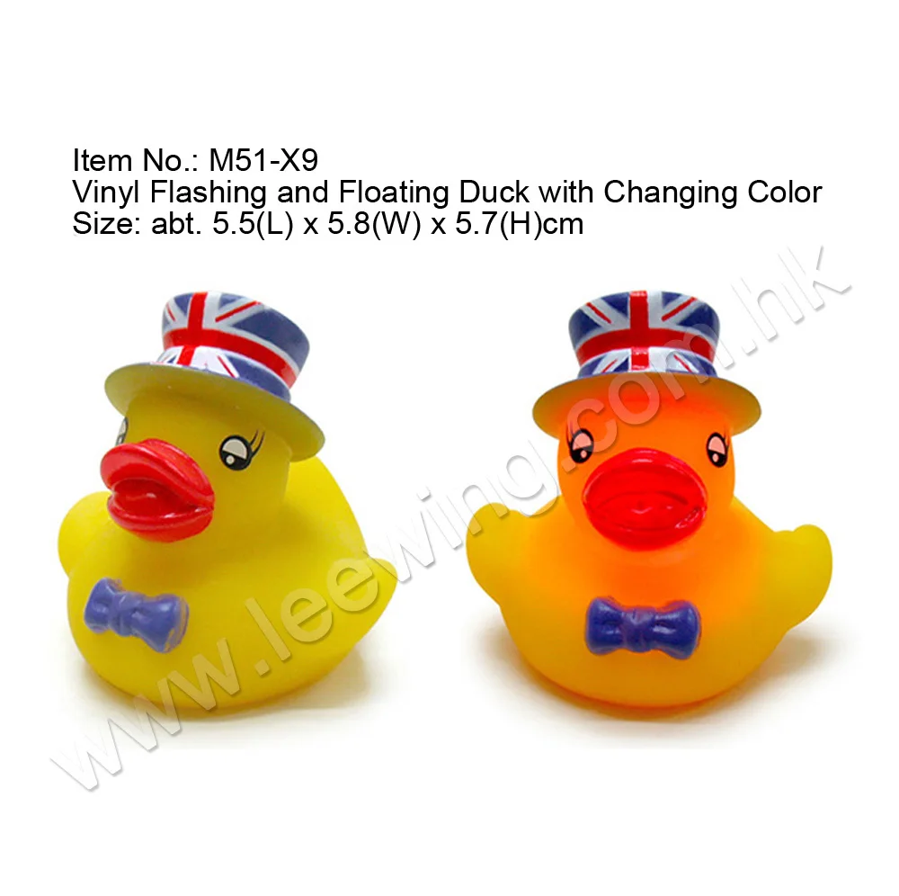 Vinyl Lightup Yellow Rubber Duck With Flashing Led Light Changing Uk
