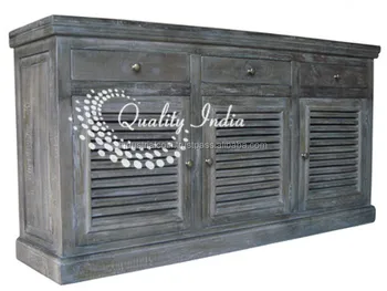 Grey Color Wooden Three Drawers Three Doors Storage Cabinet Buy