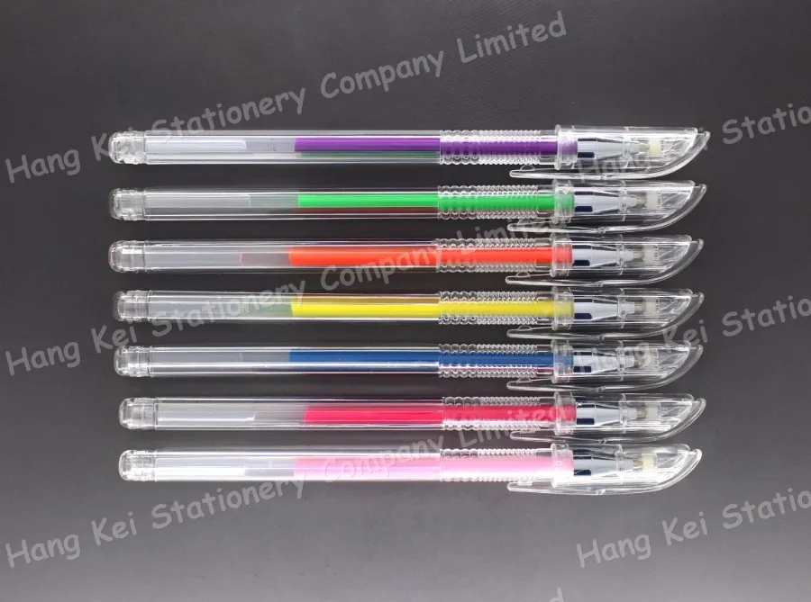 Promotional high quality custom logo gold silver color gel ink pen