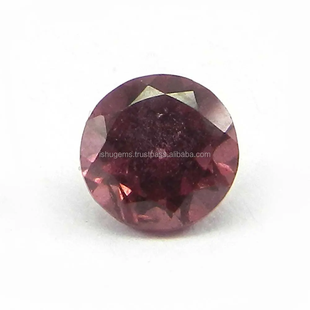 Natural Rosa Turmalina 2 Mm Corte Redondo Joya Piedra Preciosa