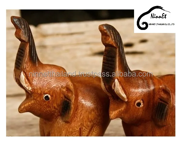 Crafts Wooden Elephants From Thailand - Buy Wood Animals,Wood Craft