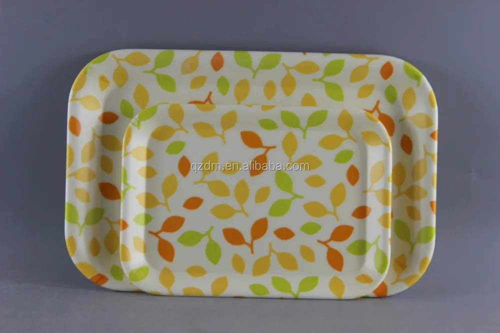 Decorative Melamine Small Tray Set Of 2 Pieces