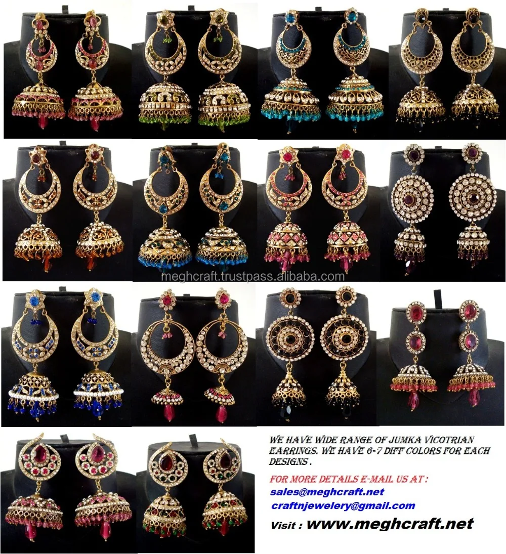 New Fashion Bollywood Style Jumka Earrings Indian Imitation Jhumka
