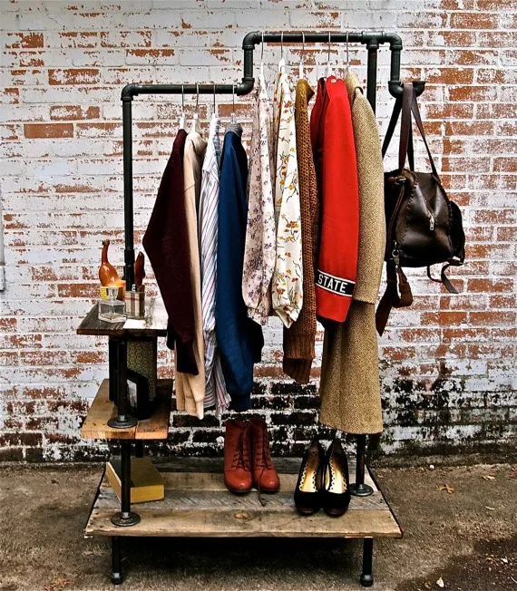 Diy Metal Pipe Clothes Rack With 1/2" 3/4" Cast Iron Pipe ...