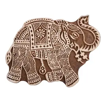 elephant blocks printing wooden shape wb craft block larger