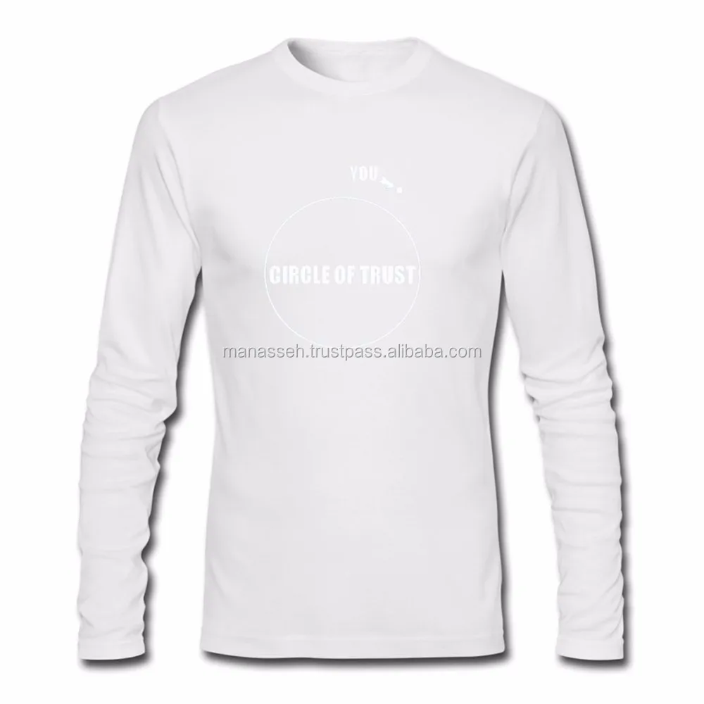 Men White Long Sleeve T Shirts Plain 