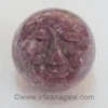 Lepidolite Buddha Spheres: Wholesale Gemstone Buddha Face Carved Spheres From India
