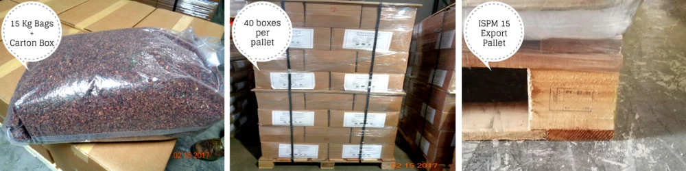 Cacao nibs packaging and palletization - Auster Foods LLC