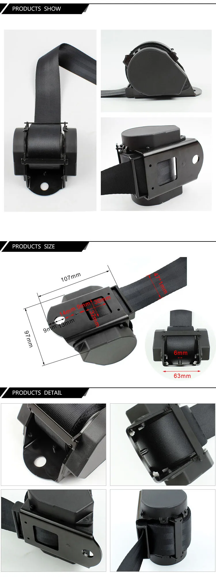 New Arrival Advanced Technology 3 Point Elr Type Seat Belt Load Limiter