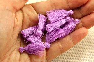 Mini Tassels, 2,5cm Cotton Tassels, Small Tassels, Lilac Cotton Tassel, Handmade Mini Tassels, Mini Cotton Tassels,