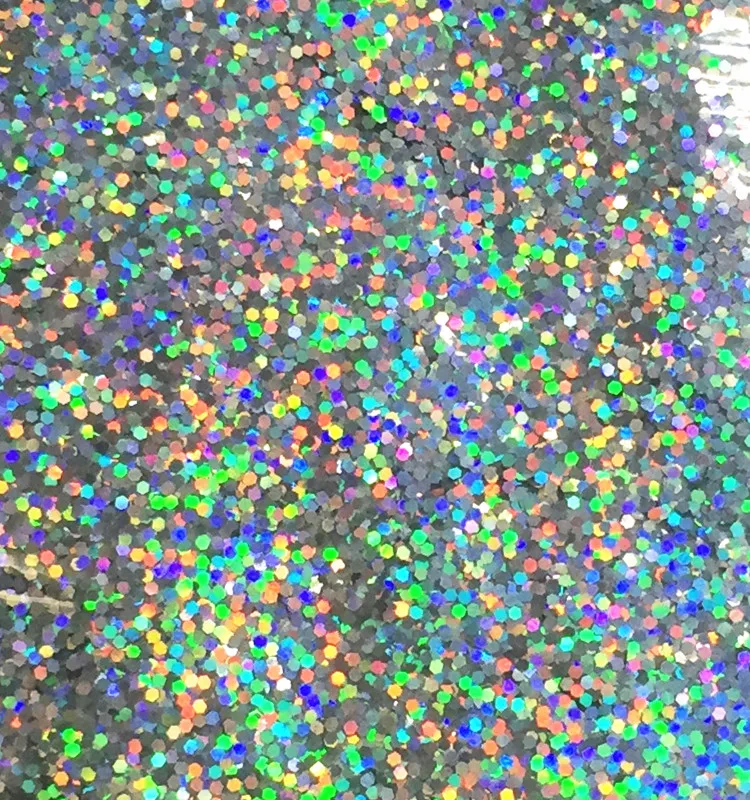 1mm Hologram Laser Silver Color Glitter Powder For Christmas Decoration ...