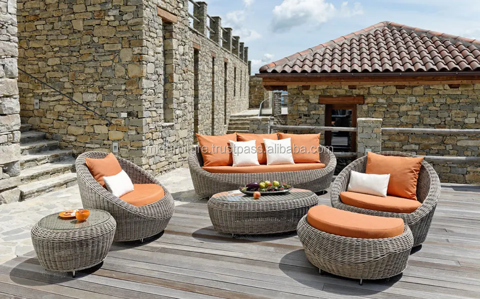 Design in stile moderno divano da giardino set pvc divano da ... Divani in rattan sintetico