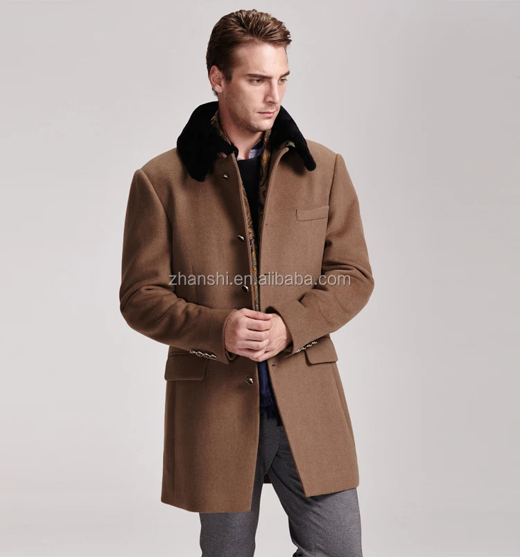 Russian Style High Quality Men's Winter Camel Wool Cashmere Trench Coat ...