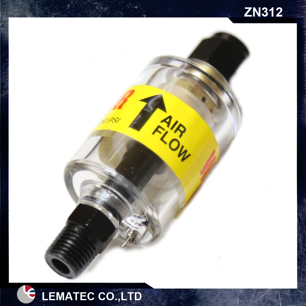 1/4" Compressed Refillable Inline Desiccant Filter Air Tools Spray Gun