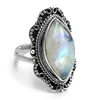 New Day Comes With The New Thoughts !! Rainbow Moonstone 925 Sterling Silver Ring, Silver Jewellery, Silver Jewellery India