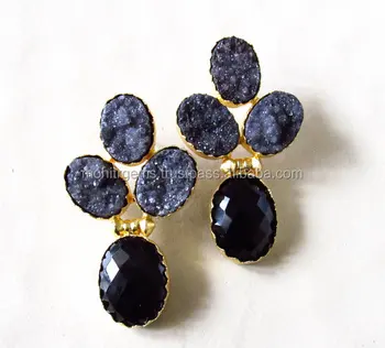 black agate druzy