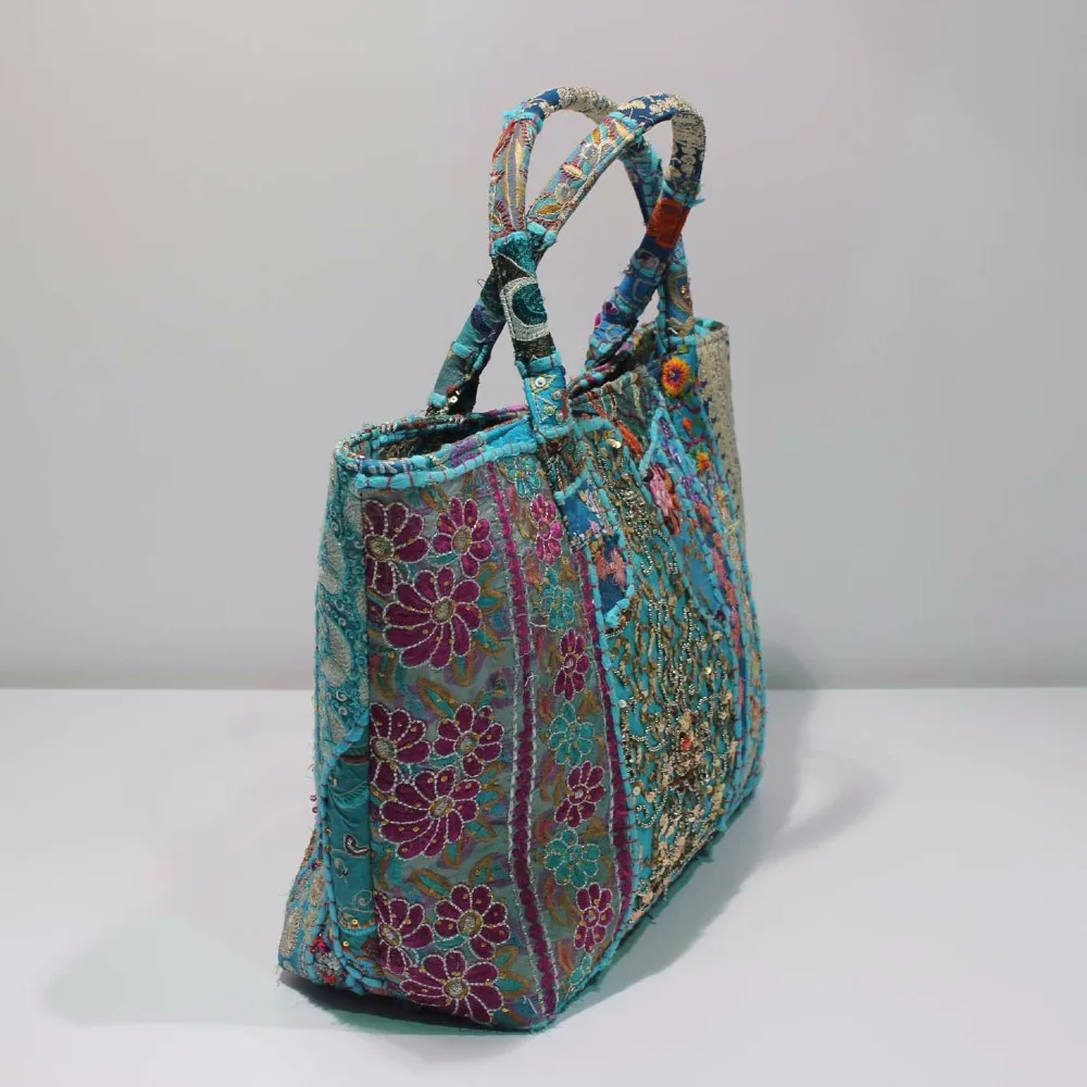 Indian Vintage Embroidered Cotton Women Handbags Fashionable Tote Bag - Buy Tote Bag,Women Tote ...