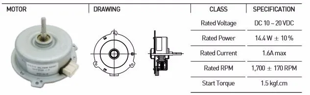 Dryer Fan Motor - BLDC FAN MOTOR for WASHER DRYER, ZML