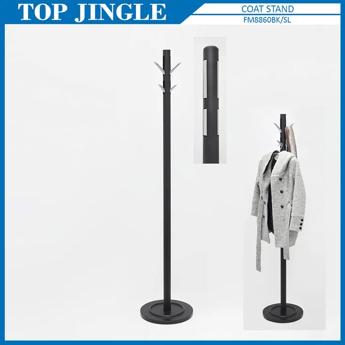 Unique Round 6 Hooks Black Foldable Metal Coat Rack Stand Buy Coat