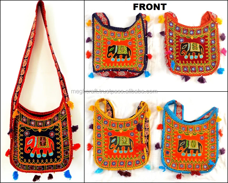 embroidered side bag