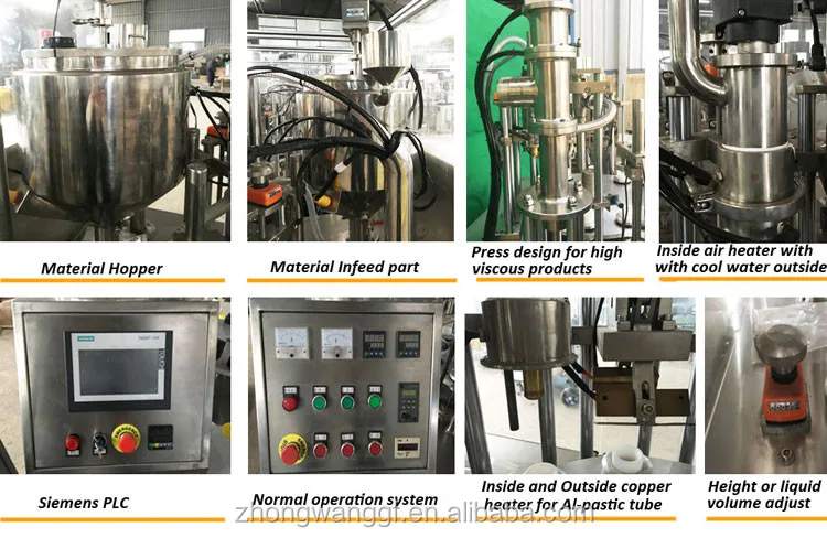 Cosmetic Ointment Cream Seal Soft tube filling machine