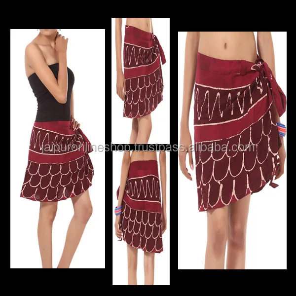 Wrap Gypsy Festival Hippie Boho Goa Oka Skirt Cotton Tribal Mini Skirt