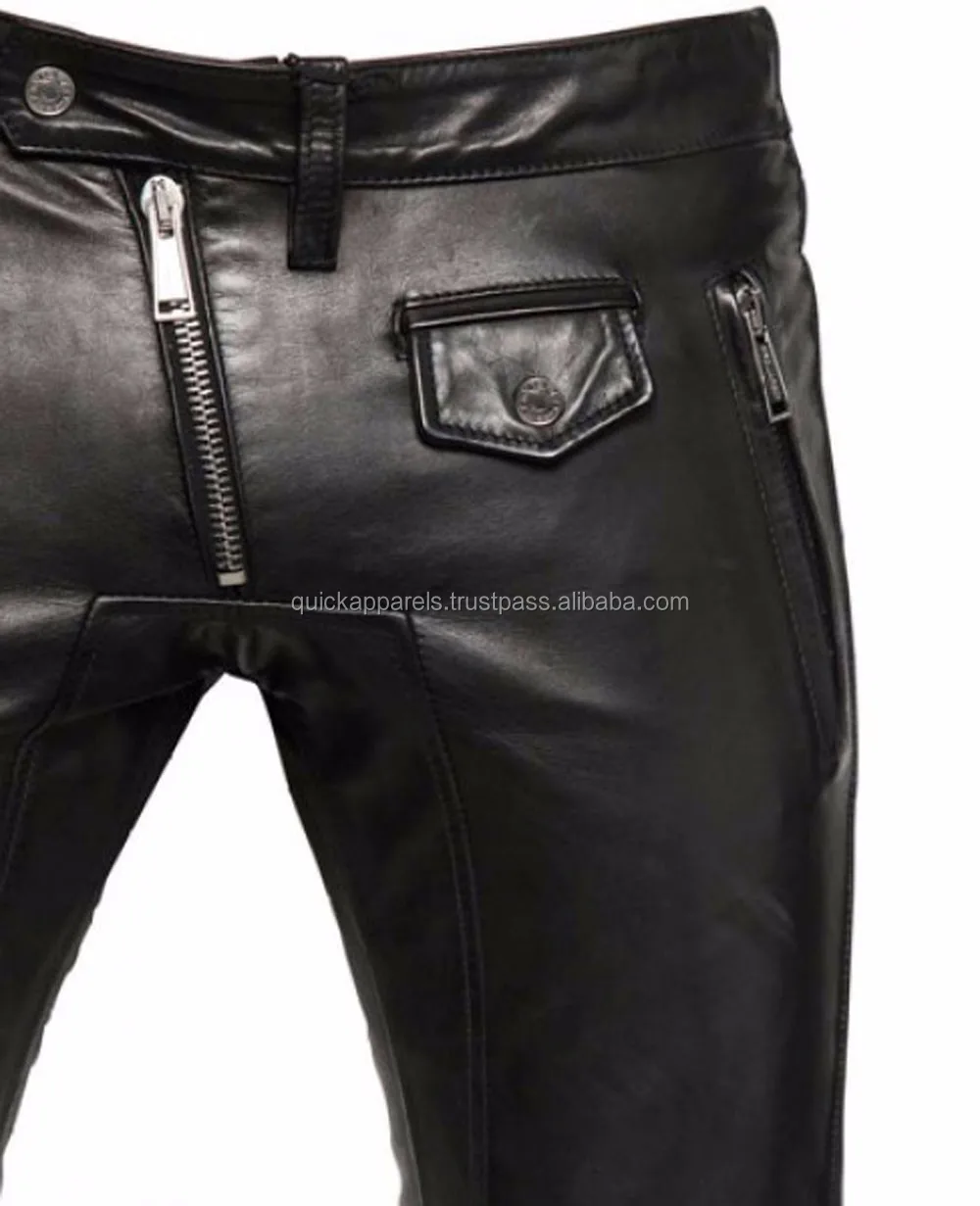 mens genuine leather pants