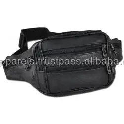 womens black leather fanny pack