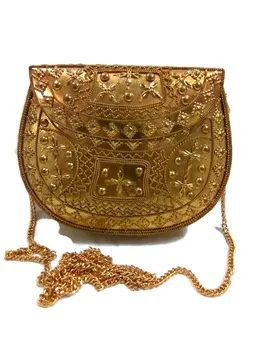 gold metal bag