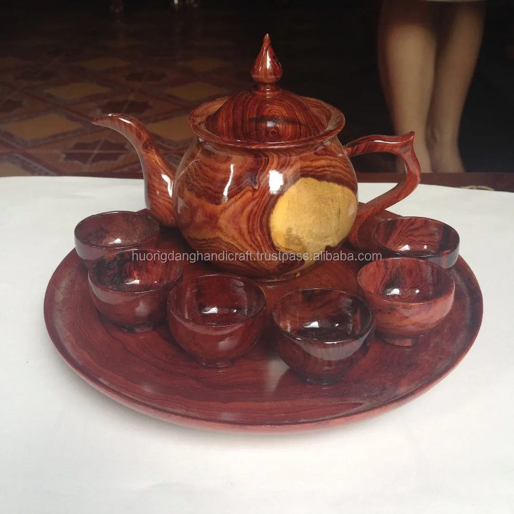 wooden tea set