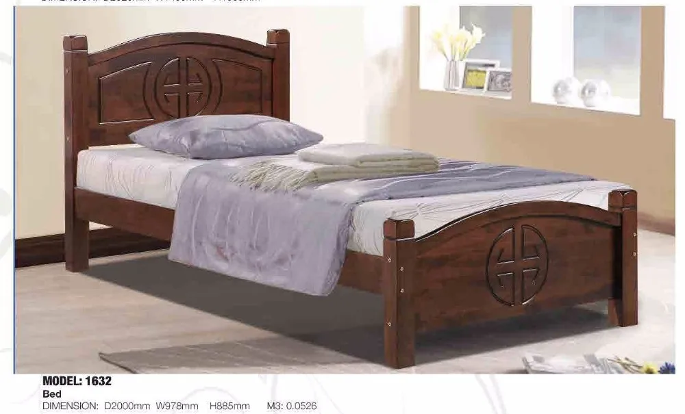 kids wooden single bed