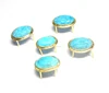Turquoise Gold Plated Sterling Silver Gemstone Spikes - 4 Pin Spikes