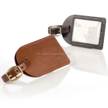 personalised leather luggage tags