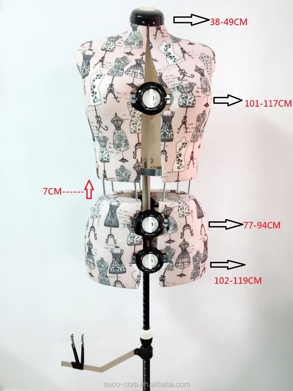 Mod151lm Hot Sale Female Dressmaker Adjustable Tailoring Dress Form