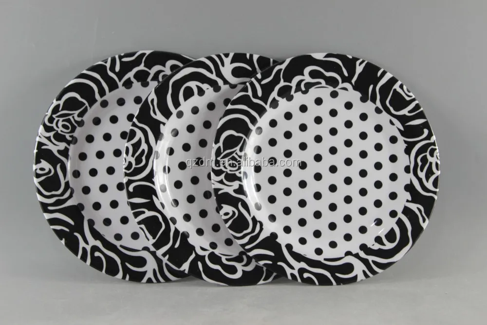 Japanese Style Melamine Round Dish 8 Inch