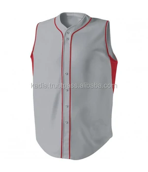 red and gray baseball jersey