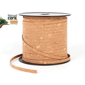 Portuguese cork 6mm Braided blue jewelry supplies cork cord vegan Environmentally Friendly Natural material Cor-111