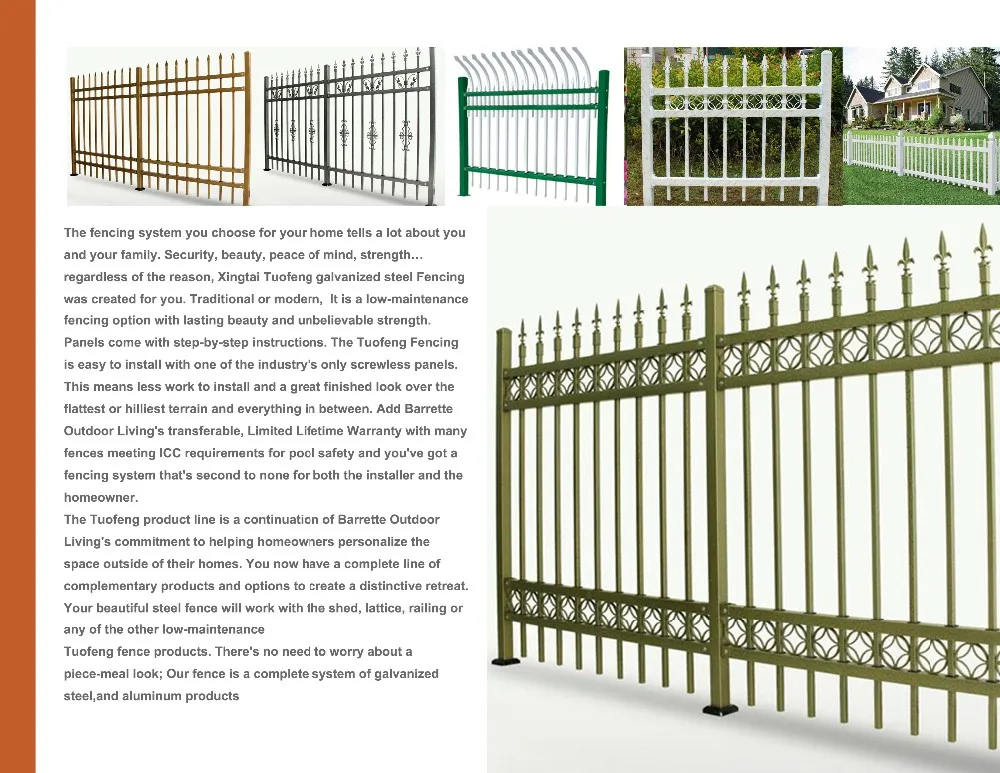 Aluminum Fence Panel/ High Quality Aluminium Fence/powder Coating Black