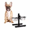 Ski Group Of Stainless Steel Double Diner Dog Bowls Set