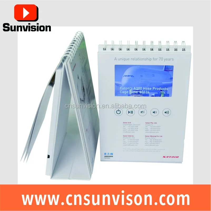 4.3 inch 5 inch 7 inch screen  digital booklet calendar tft lcd video brochure card 4 