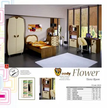 Flower Teenage Bedroom Set With Dresser Wardrobe Nightstand Bookcase Study Desk Pc Desk Bunk And Bedstead Buy Teens Bedroom Set Product On