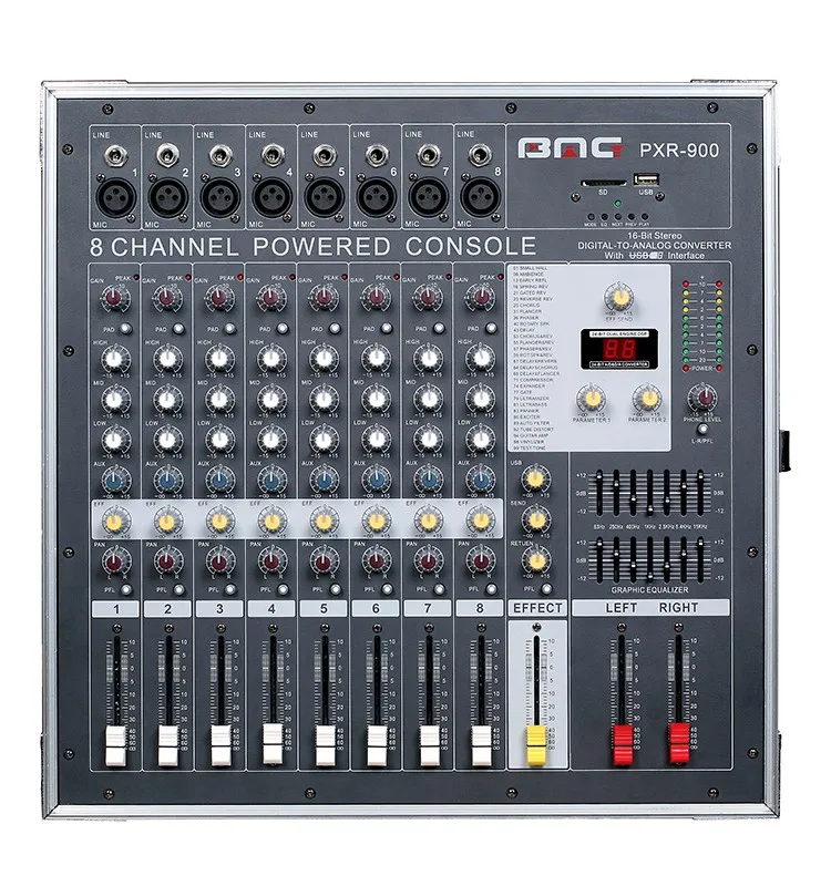 BMG Hot Selling Audio 1000W Professional DJ Music Mixer with Amplifier