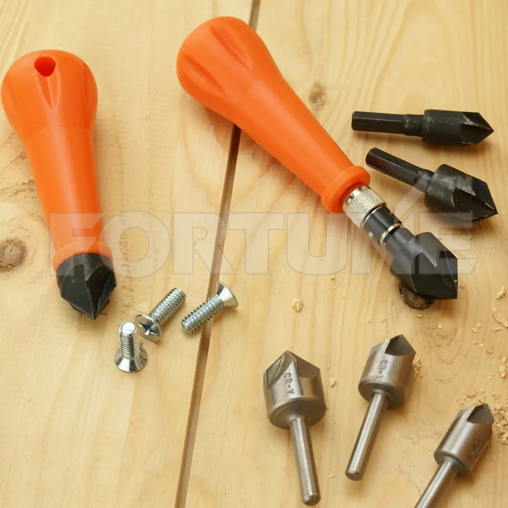 Hand Countersink Set With Handle Wood Pvc Aluminium Diy Hand Tool Drill