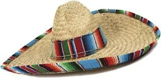 Large Mexican Sombrero Straw Hat 