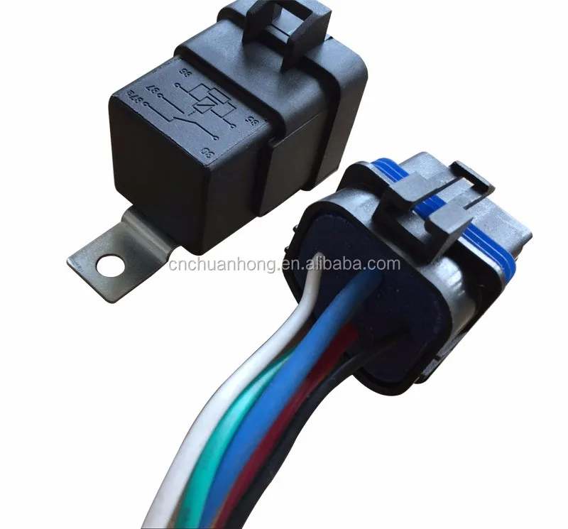 Auto Relay Socket Wire Harness 12 Volt 40 Amp Automotive