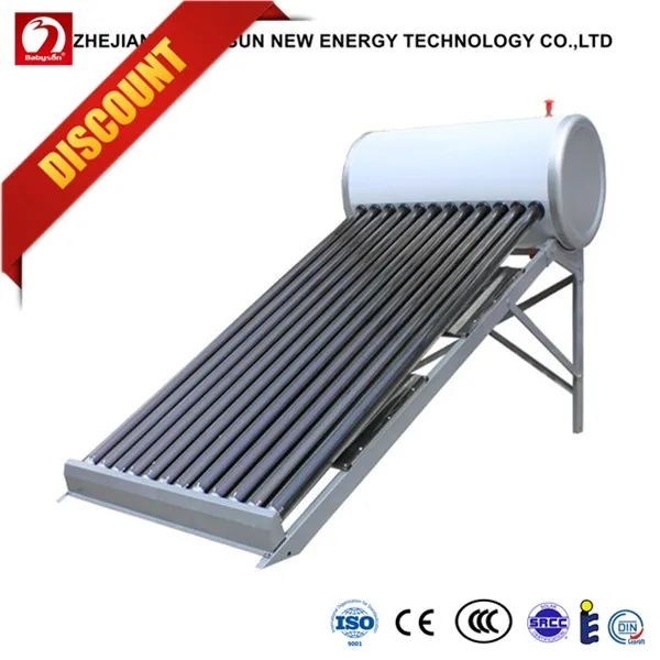 Non-pressured Solar Water Heater with New 8L Side Assistant Tank, Calefones Solares for Argentina Market