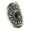 Vintage Look Labradorite Gemstone Fine Work 925 Sterling Silver Ring, Gemstone Bezel Jewellery, Wholesale Silver Jewelry